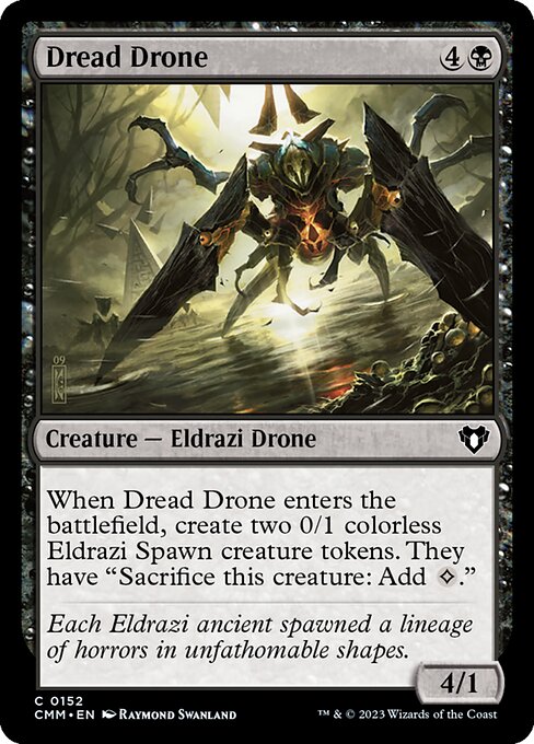 【Foil】【EN】戦慄の徒食者/Dread Drone [CMM] 黒C No.152