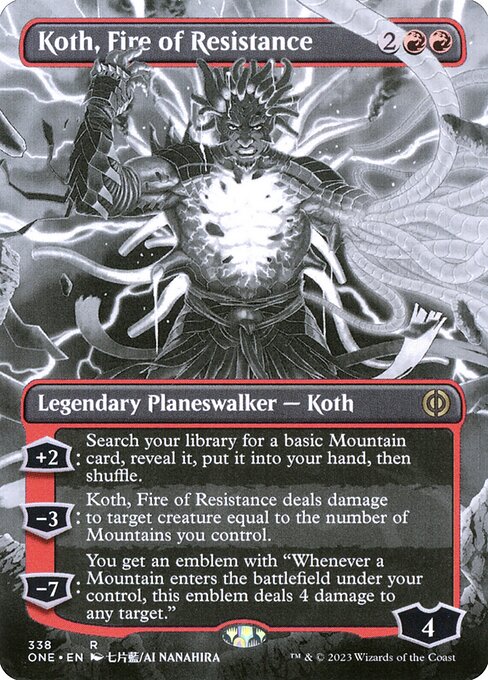 【ショーケース】【ボーダレス】【EN】レジスタンスの火、コス/Koth, Fire of Resistance [ONE] 赤R No.338