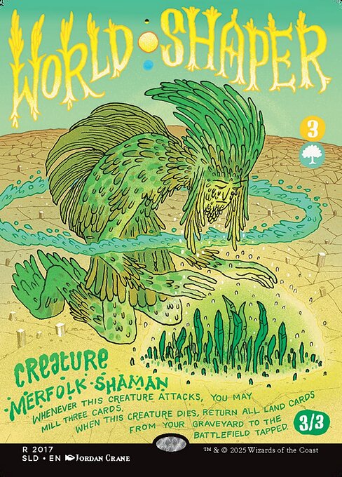 【ボーダレス】【Foil】【EN】地表形成師/World Shaper [SLD] 緑R No.2017