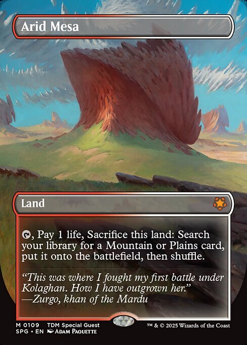 【ボーダレス】【Foil】【EN】乾燥台地/Arid Mesa [SPG] 土地M No.109
