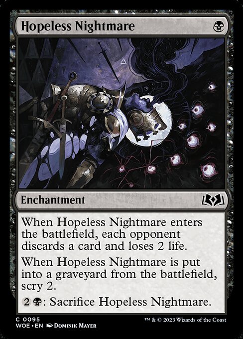 【Foil】【EN】望み無き悪夢/Hopeless Nightmare [WOE] 黒C No.95