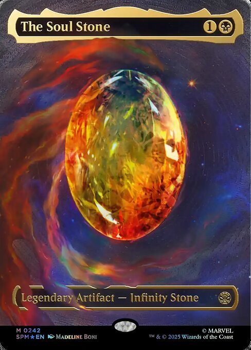 【コズミックFoil】【テキストレス】【Foil】【EN】ソウル・ストーン/The Soul Stone [SPM] 黒M No.242