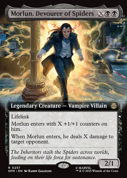 【拡張アート】【EN】蜘蛛を貪る者、モーラン/Morlun, Devourer of Spiders [SPM] 黒R No.257