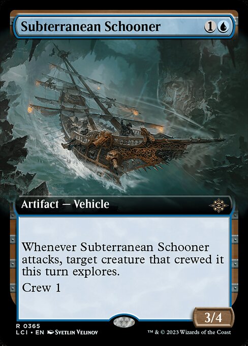 【拡張アート】【Foil】【EN】地底のスクーナー船/Subterranean Schooner [LCI] 青R No.365