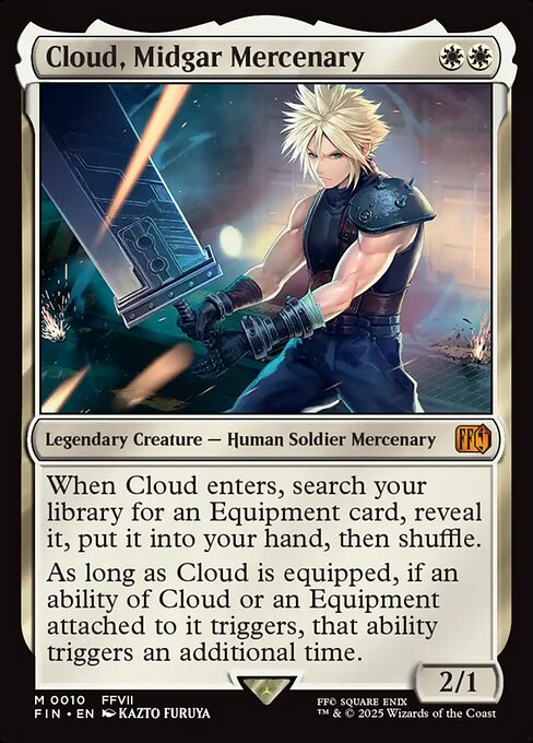 【EN】ミッドガルの傭兵、クラウド/Cloud, Midgar Mercenary [FIN] 白M No.10