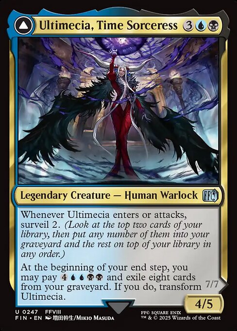 【Foil】【EN】未来の魔女、アルティミシア // 時間圧縮を果たす者、アルティミシア/Ultimecia, Time Sorceress // Ultimecia, Omnipotent [FIN] 金U No.247