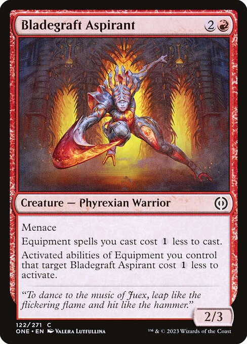 【Foil】【EN】刃継ぎの有貌体/Bladegraft Aspirant [ONE] 赤C No.122