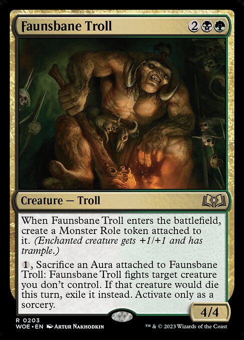 【EN】フォーン忌みのトロール/Faunsbane Troll [WOE] 金R No.203