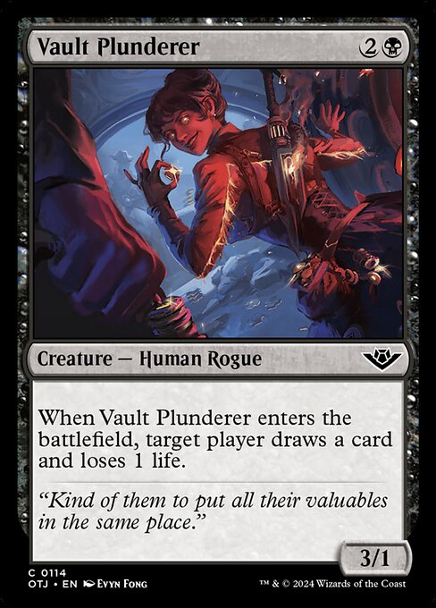 【Foil】【EN】金庫の略取者/Vault Plunderer [OTJ] 黒C No.114