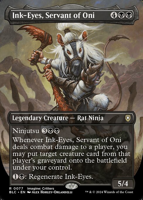 【ボーダレス】【EN】鬼の下僕、墨目/Ink-Eyes, Servant of Oni [BLC] 黒R No.77