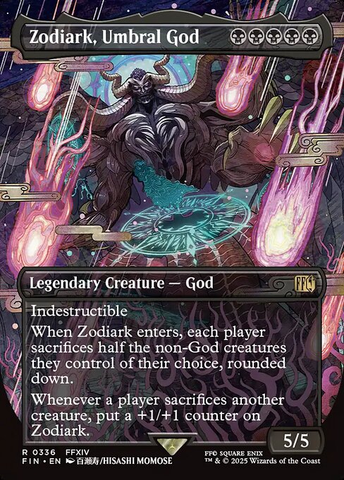 【ボーダレス】【EN】戒律王、ゾディアーク/Zodiark, Umbral God [FIN] 黒R No.336
