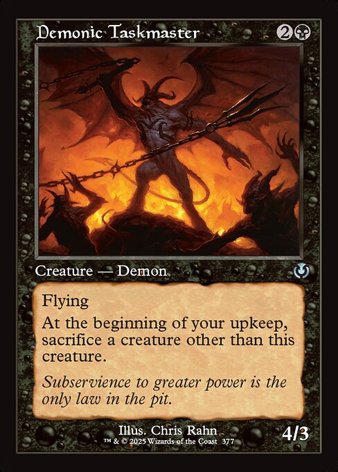 【Foil】【EN】悪魔の監督官/Demonic Taskmaster [INR] 黒U No.377