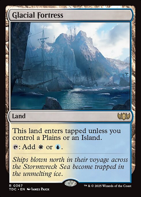 【Foil】【EN】氷河の城砦/Glacial Fortress [TDC] 土地R No.367