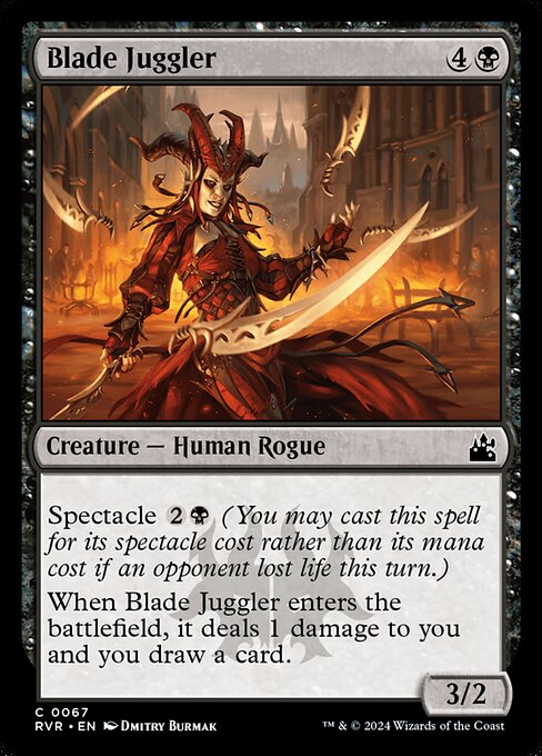 【Foil】【EN】刃の曲芸人/Blade Juggler [RVR] 黒C No.67