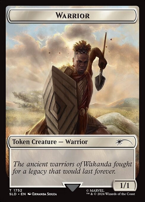 【ボーダレス】【Foil】【EN】Warrior [SLD] 白C No.1752