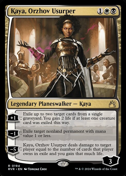 【Foil】【EN】オルゾフの簒奪者、ケイヤ/Kaya, Orzhov Usurper [RVR] 金R No.194