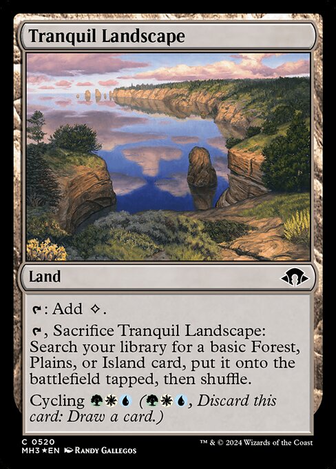 【リップルFoil】【EN】安息地帯/Tranquil Landscape [MH3] 土地C No.520