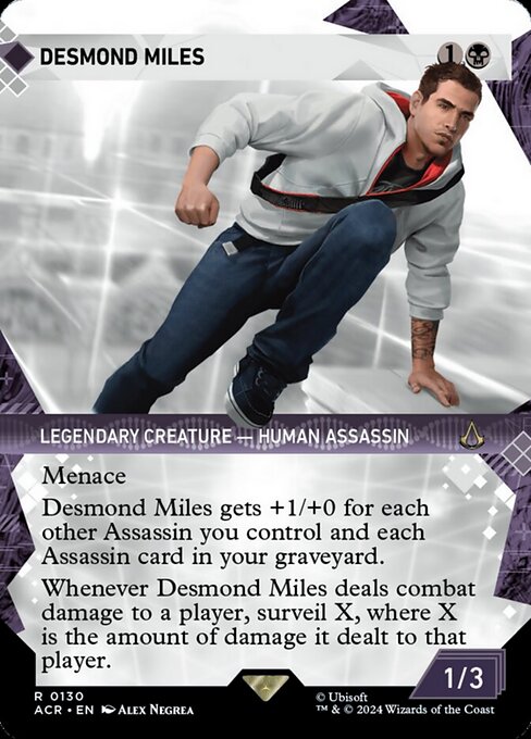 【ショーケース】【Foil】【EN】デズモンド・マイルズ/Desmond Miles [ACR] 黒R No.130