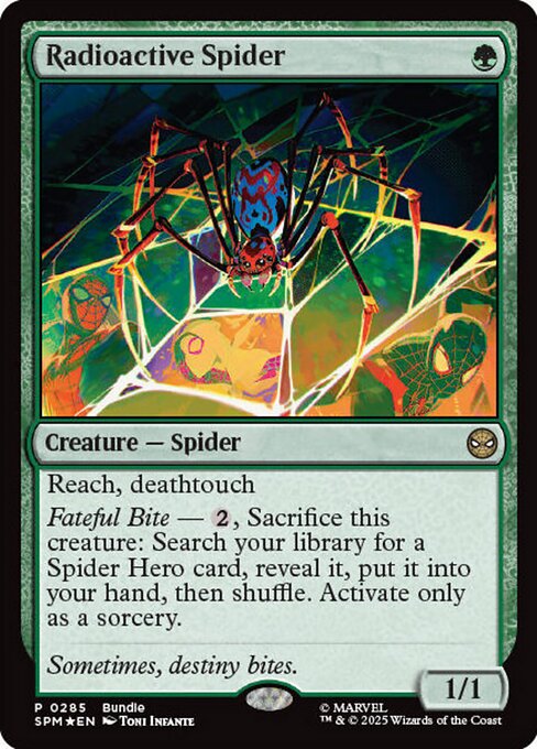 【Foil】【EN】放射線を浴びた蜘蛛/Radioactive Spider [SPM] 緑R No.285