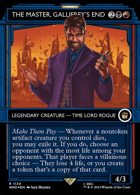 【サージFoil】【ショーケース】【Foil】【EN】ギャリフレイの終焉、マスター/The Master, Gallifrey's End [WHO] 金R No.1134