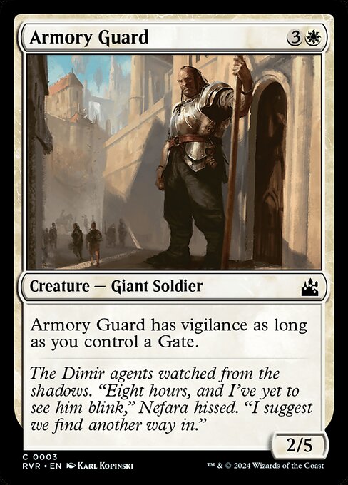【Foil】【EN】武器庫の護衛/Armory Guard [RVR] 白C No.3