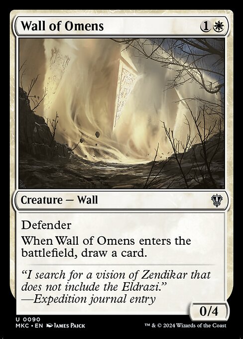 【EN】前兆の壁/Wall of Omens [MKC] 白U No.90