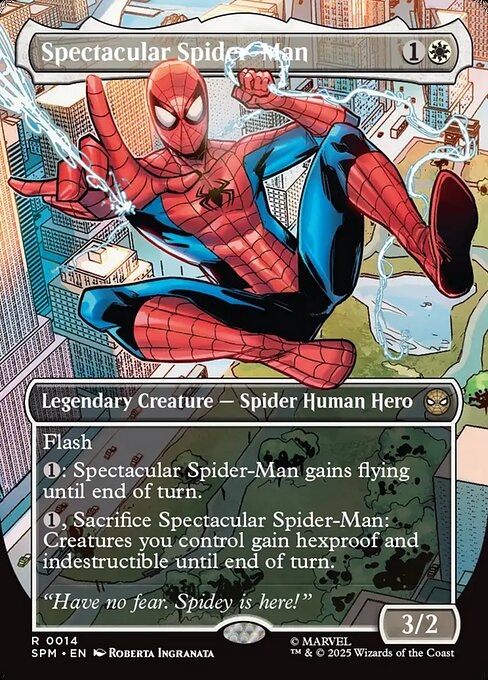 【ボーダーレス】【Foil】【EN】Spectacular Spider-Man [SPM] 白R No.14