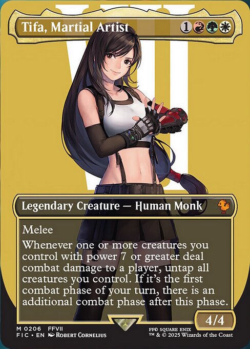 【ボーダレス】【Foil】【EN】格闘家、ティファ/Tifa, Martial Artist [FIC] 金M No.206