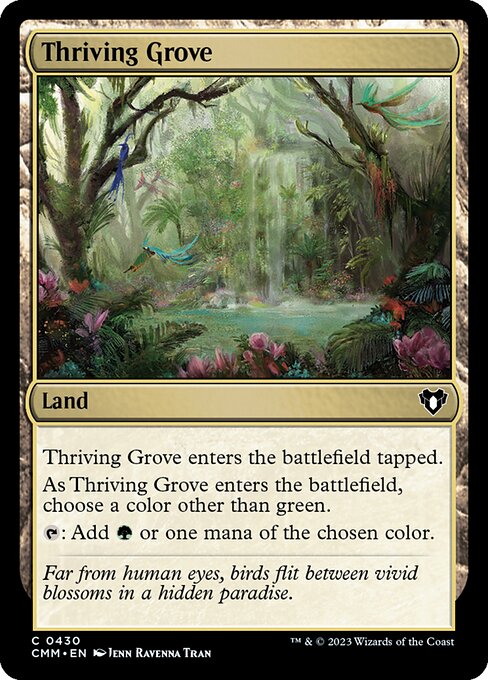 【Foil】【EN】興隆する木立/Thriving Grove [CMM] 土地C No.430