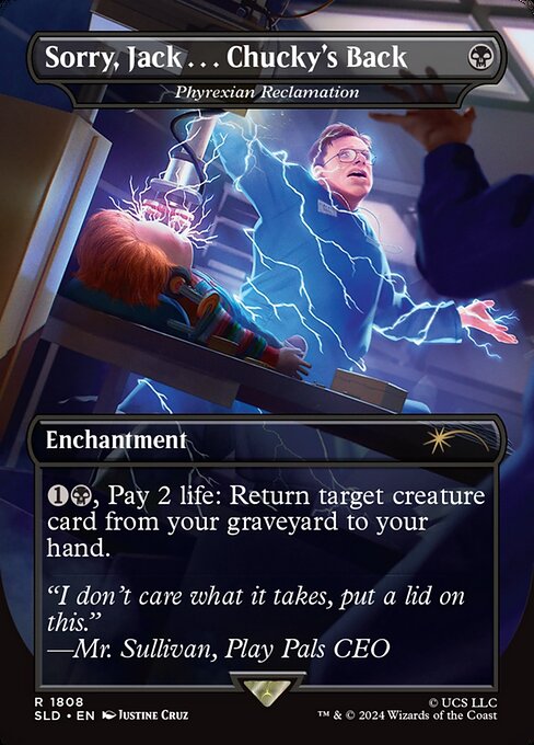【フルアート】【Foil】【EN】ファイレクシア流再利用/Phyrexian Reclamation [SLD] 黒R No.1808