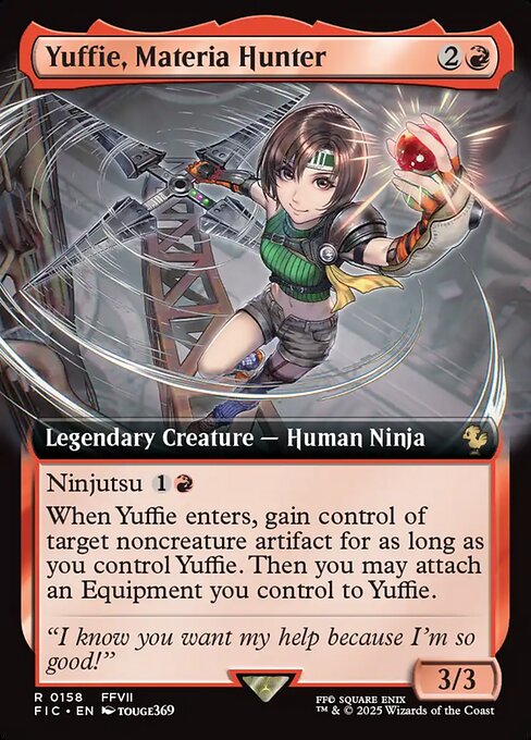 【拡張アート】【EN】マテリアハンター、ユフィ/Yuffie, Materia Hunter [FIC] 赤R No.158