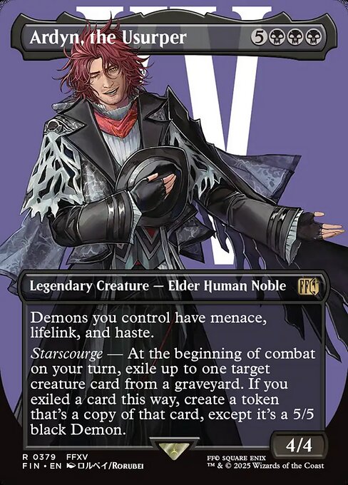 【ボーダレス】【EN】簒奪者、アーデン/Ardyn, the Usurper [FIN] 黒R No.379