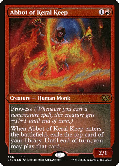 【エッチングFoil】【EN】ケラル砦の修道院長/Abbot of Keral Keep [2X2] 赤R No.446