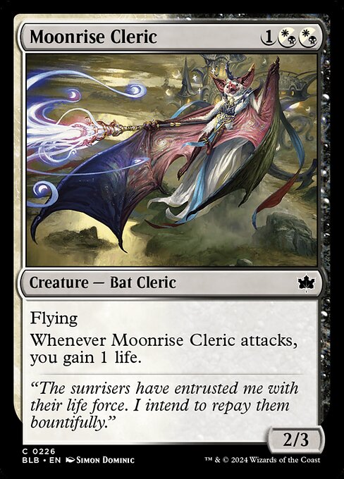 【Foil】【EN】月の出の僧侶/Moonrise Cleric [BLB] 金C No.226