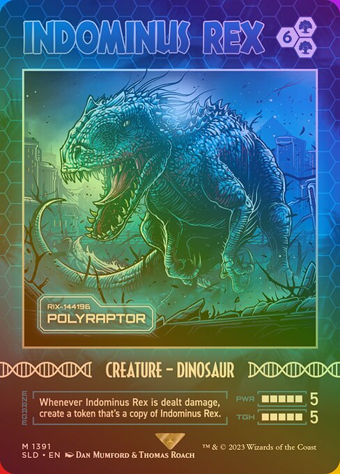 【ボーダレス】【Foil】【EN】万猛竜/Polyraptor [SLD] 緑M No.1391★