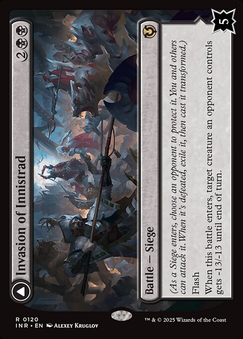 【Foil】【EN】イニストラードへの侵攻 // 死者の氾濫/Invasion of Innistrad // Deluge of the Dead [INR] 黒R No.120