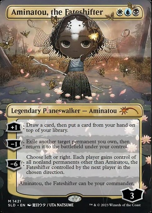 【Foil】【EN】運命を変える者、アミナトゥ/Aminatou, the Fateshifter [SLD] 金M No.1421★