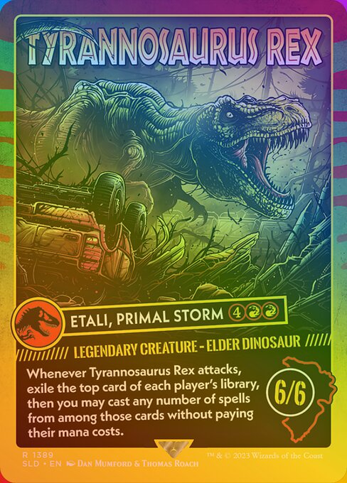 【ボーダレス】【Foil】【EN】原初の嵐、エターリ/Etali, Primal Storm [SLD] 赤R No.1389★