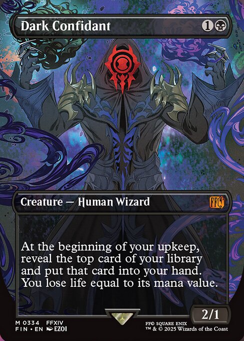 【フルアート】【Foil】【EN】闇の腹心/Dark Confidant [FIN] 黒M No.334