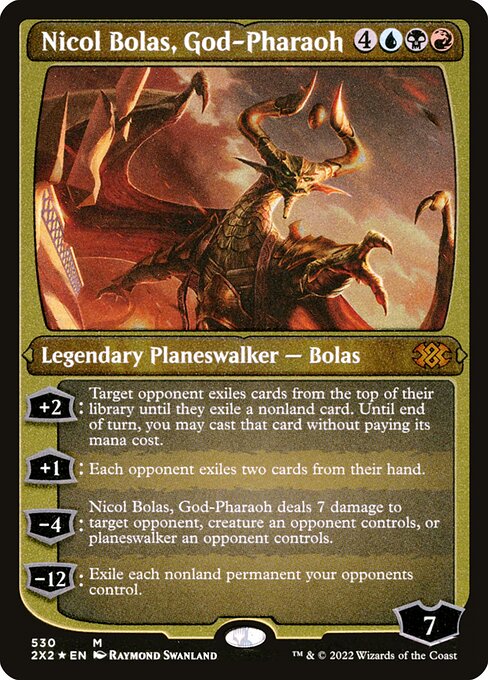 【エッチングFoil】【EN】王神、ニコル・ボーラス/Nicol Bolas, God-Pharaoh [2X2] 金M No.530