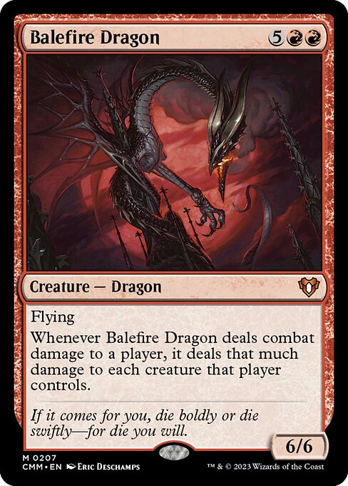 【Foil】【EN】災火のドラゴン/Balefire Dragon [CMM] 赤M No.207