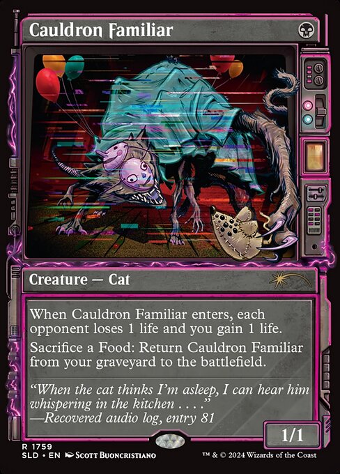 【ショーケース】【Foil】【EN】大釜の使い魔/Cauldron Familiar [SLD] 黒R No.1759