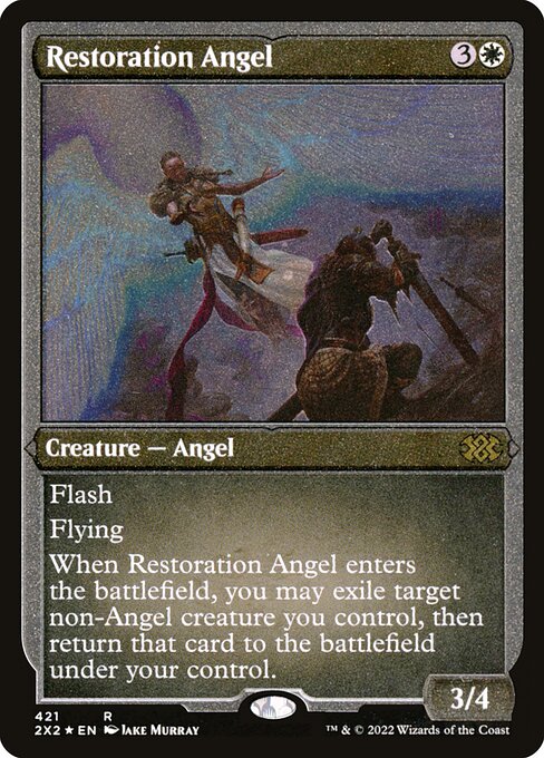 【エッチングFoil】【EN】修復の天使/Restoration Angel [2X2] 白R No.421