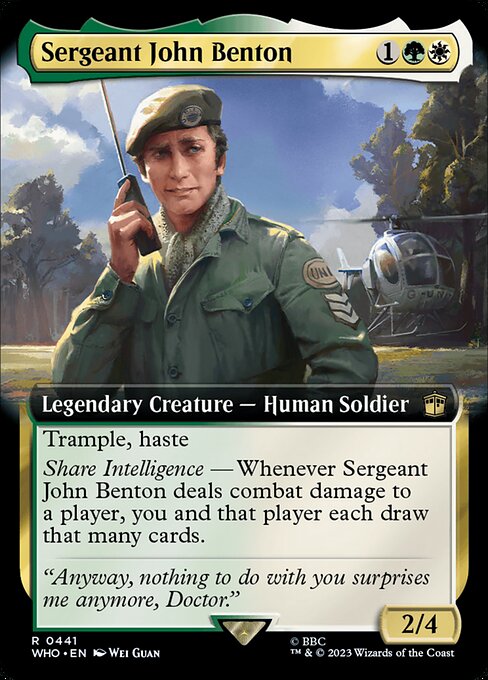 【拡張アート】【Foil】【EN】ジョン・ベントン伍長/Sergeant John Benton [WHO] 金R No.441