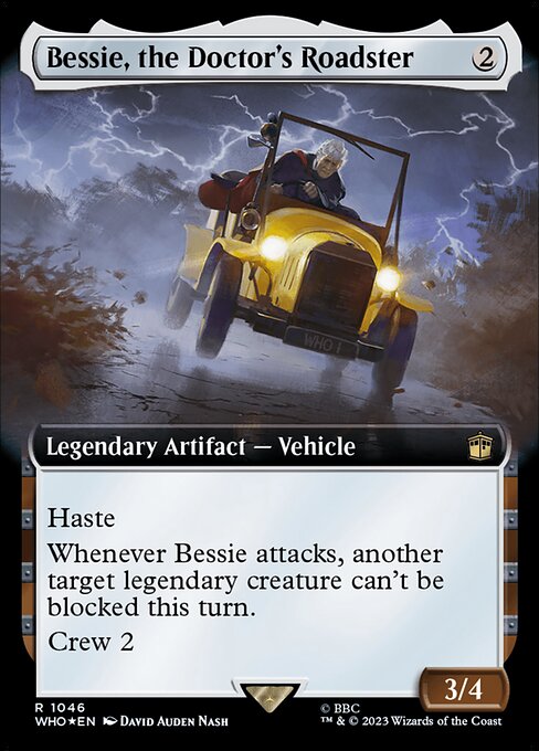 【サージFoil】【拡張アート】【Foil】【EN】ドクターのロードスター、ベッシー/Bessie, the Doctor's Roadster [WHO] 茶R No.1046
