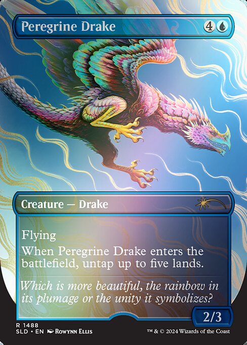 【Foil】【EN】流浪のドレイク/Peregrine Drake [SLD] 青R No.1488★