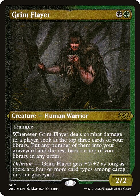 【エッチングFoil】【EN】残忍な剥ぎ取り/Grim Flayer [2X2] 金R No.502