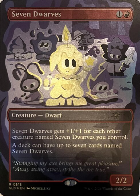 【フルアート】【Foil】【EN】七人の小人/Seven Dwarves [SLD] 赤R No.815