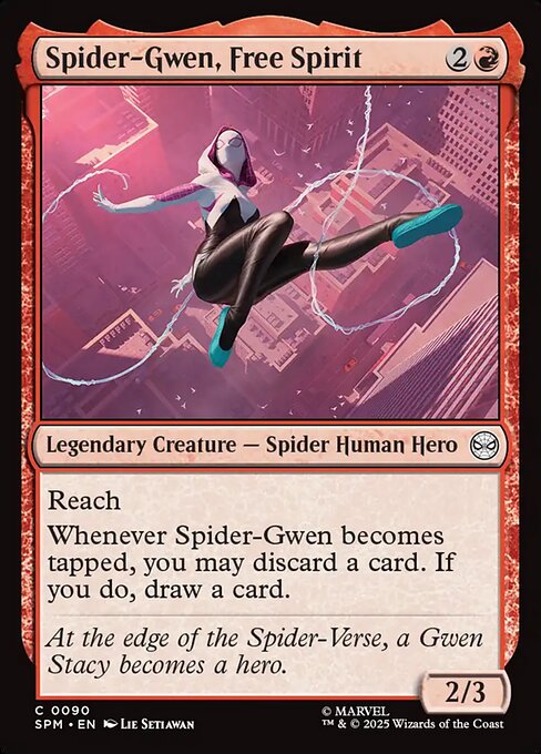 【EN】自由人、スパイダー・グウェン/Spider-Gwen, Free Spirit [SPM] 赤C No.90