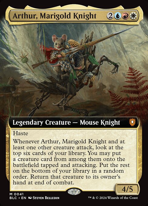 【Foil】【EN】マリーゴールドの騎士、アーサー/Arthur, Marigold Knight [BLC] 金M No.41